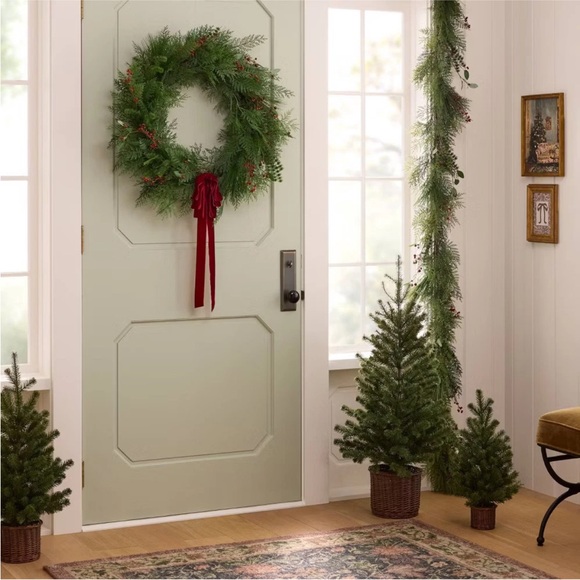 Threshold designed with Studio McGee 30" Christmas Wreath Red/Green - Picture 2 of 4